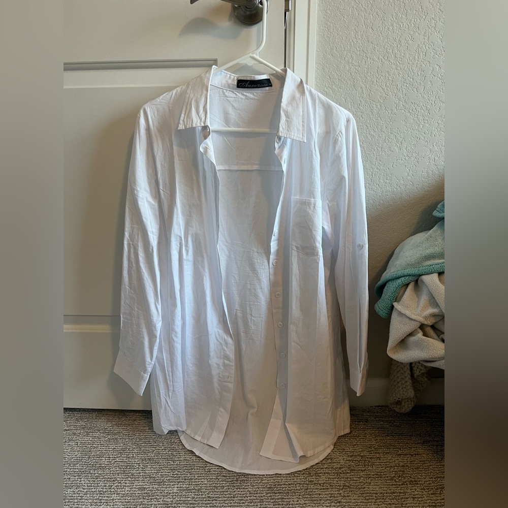 White Button Up Dress